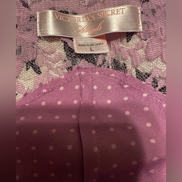 Victoria’s Secret Purple Polka Dot and Bow Night Gown Size Large - Picture 6 of 6